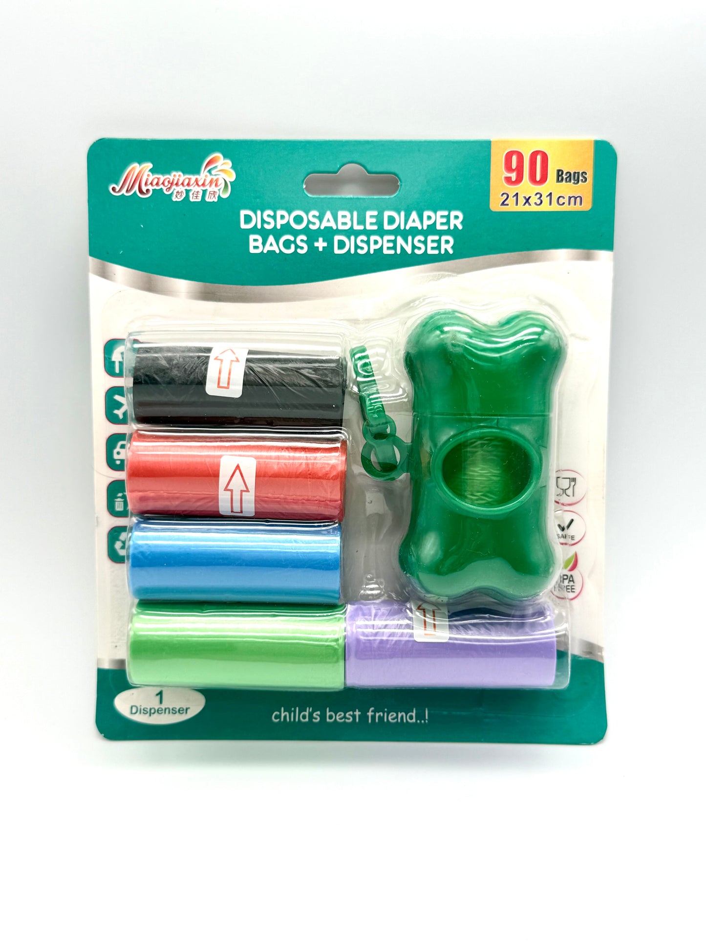 Disposable diaper bags (scented) 90 bags