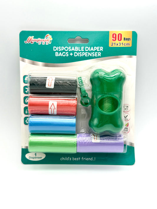 Disposable diaper bags (scented) 90 bags
